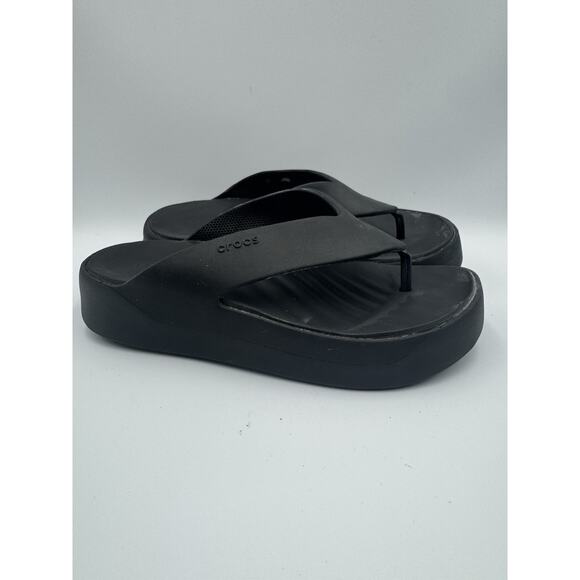 Womens CROCS GETAWAY PLATFORM FLIP FLOPS 209410-001 BLACK US W 8 - Picture 3 of 6